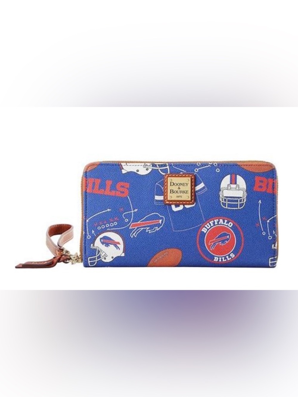 Dooney & Bourke Buffalo Bills Zip Around Wristlet Wallet NFL NWT Excellent Gift!